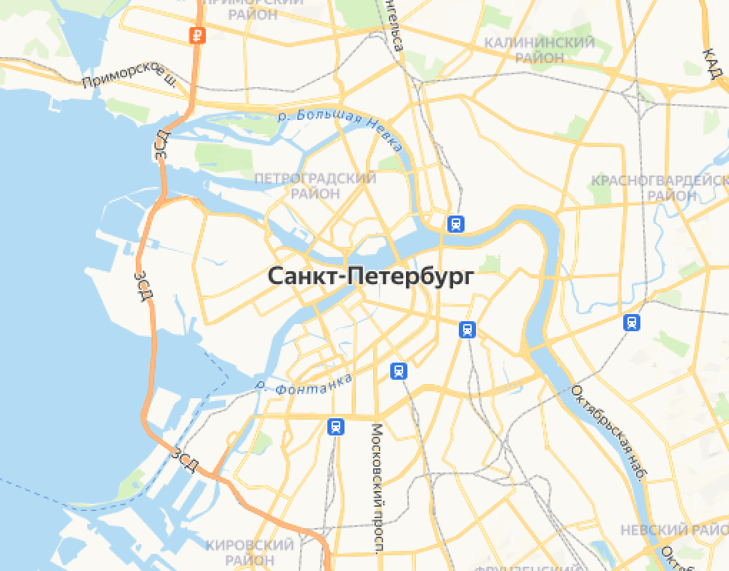 Карта магазинов в Санкт-Петербурге