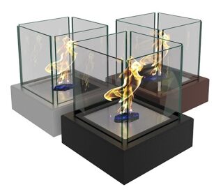Биокамин Zefire Quant metall(Белый)