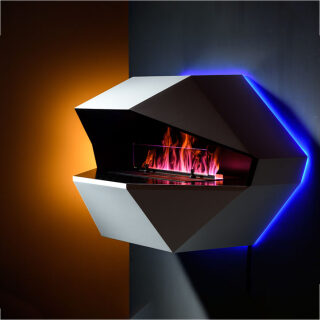 Каминокомплект Schones Feuer Nero Design с очагом 3D FireLine 600(Цвет Черный, Пламя Дополнительная синяя подсветка)