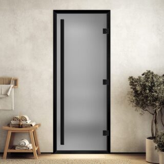 Дверь DoorWood Хамам Престиж в черном профиле(Размер 2000*900 мм, Цвет стекла Бронза)