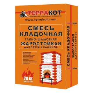 Смесь кладочная глино-шамотная Терракот(5 кг)