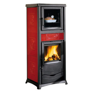 Отопительно-варочная печь с водяным контуром La Nordica TermoRossella Plus Forno DSA 4.0(Бордовый (LIBERTY BORDEAUX))