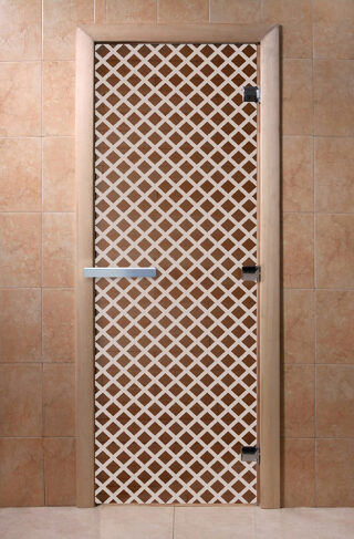 Дверь для бани/сауны DoorWood Мираж бронза(Размер 2000*600 мм, Расположение Левая)