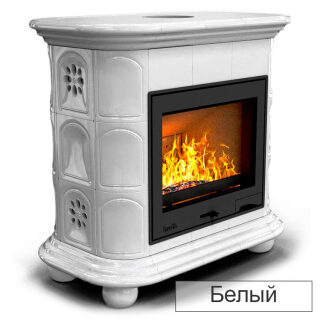 Каминная облицовка КимрПечь Прованс пристенный Л-600(Исполнение Роспись, Цвет / Декор Деревня)