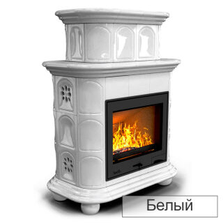 Каминная облицовка КимрПечь Прованс центральный двухъярусный Л-600(Исполнение Роспись, Цвет / Декор Руан)