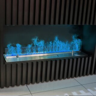Электрический очаг Schones Feuer 3D FireLine 2400 RGB Pro со стальной крышкой(Латунная панель)