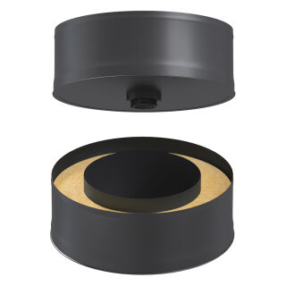 Сэндвич-заглушка конденсатоотвод Везувий BLACK (AISI 430) Ø115/200 мм(Ø200х300 мм)
