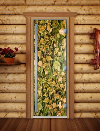 Дверь для бани/сауны DoorWood Престиж Фотопечать (2000х800 мм)(Рисунок А087)