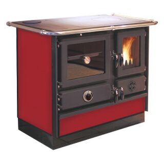 Отопительно-варочная печь с водяным контуром MBS Thermo Magnum Plus 4D L Red