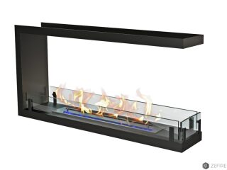 Встраиваемый торцевой сквозной биокамин ZeFire Standart 900