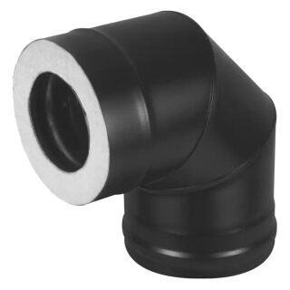 Сэндвич-колено Везувий BLACK (AISI 430/1,0мм, Keralux) 90°(Ø 115/200 мм)