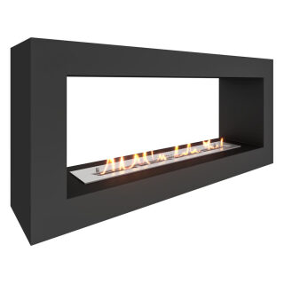 Биокамин SteelHeat Frame One 1000(Цвет Белый, Стекло Со стеклом, Стемалит Со стемалитом)