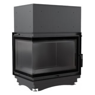 Каминная топка Kratki ZUZIA/PW/BL/19/BS/W/DECO (угловое стекло слева)