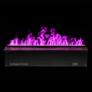 Встраиваемый камин-увлажнитель Schones Feuer FireLine 800 RGB(Нержавеющая панель)