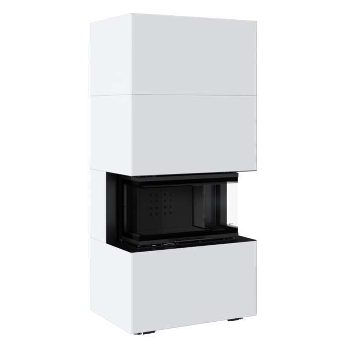 Каминокомплект Kratki Home Easy Box с топкой NBC(Цвет Черный, Футеровка Белая, Доводчик С доводчиком)