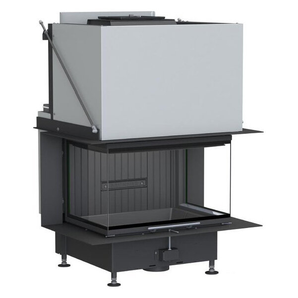 Каминная топка Brunner Panorama-Kamin s-fire 42/42/66/42(Нижняя рама, широкая, нержавеющая сталь)