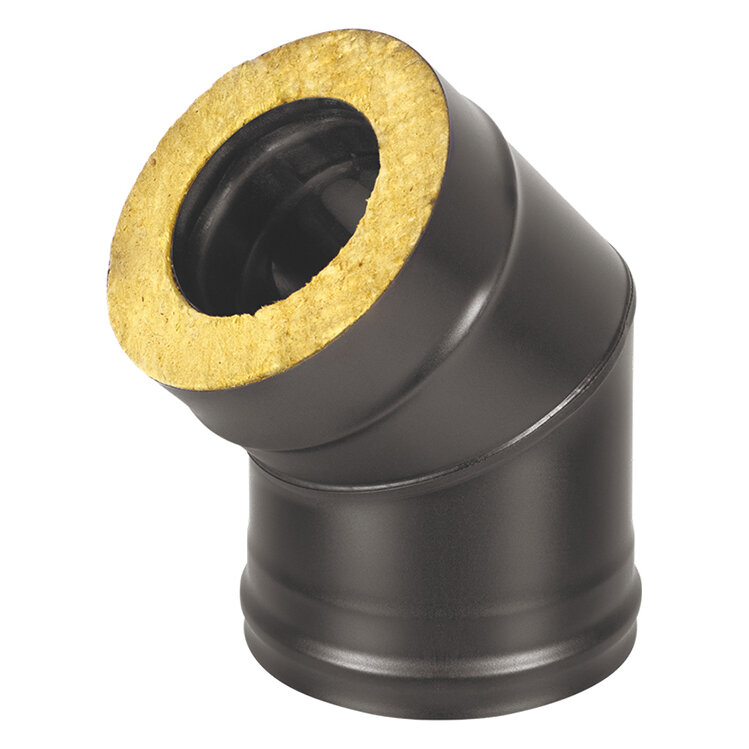Сэндвич-колено Везувий BLACK (AISI 430/0,8мм) 45°(Ø 200/300 мм)