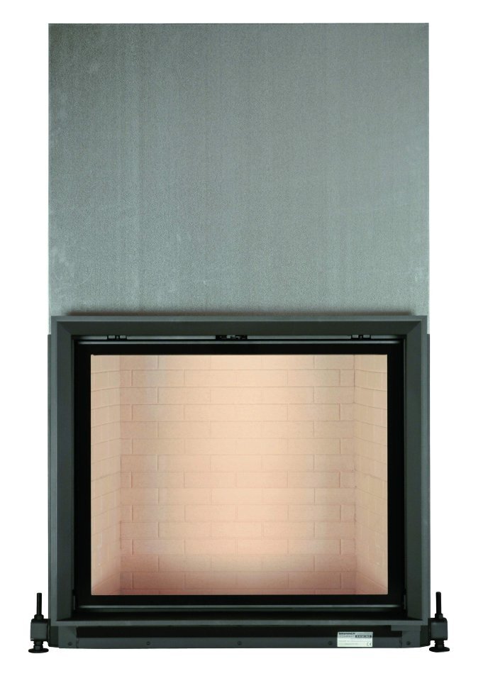 Каминная топка Brunner Stil-Kamin 75/90 (с подъемом)(Чугунный универсальный дымосборник ø 200mm с декоративной рамой)
