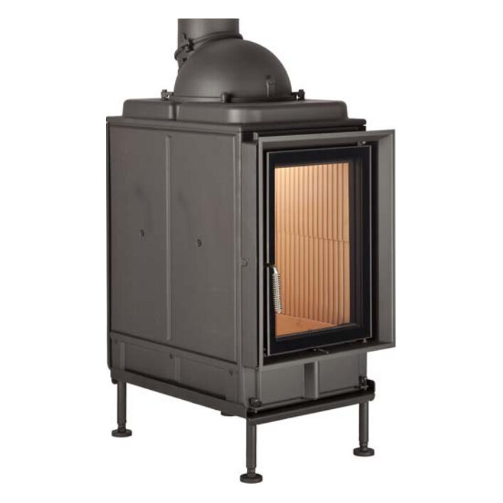 Каминная топка Brunner HKD 2.2 XL (плоское стекло) (Дымосборник Чугунный дымосборник, Рамка Декоративная рамка, Цвет рамки Нержавеющая сталь)