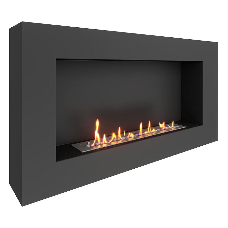 Биокамин SteelHeat WALL GRAND 1200(Цвет Черный, Стекло Без стекла, Стемалит Без стемалита)