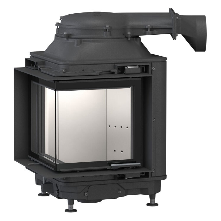 Каминная топка Brunner HKD 12 Eck-Kamin(Дымосборник Чугунный дымосборник, Рамка Монтажная рама, Цвет рамки Черная)