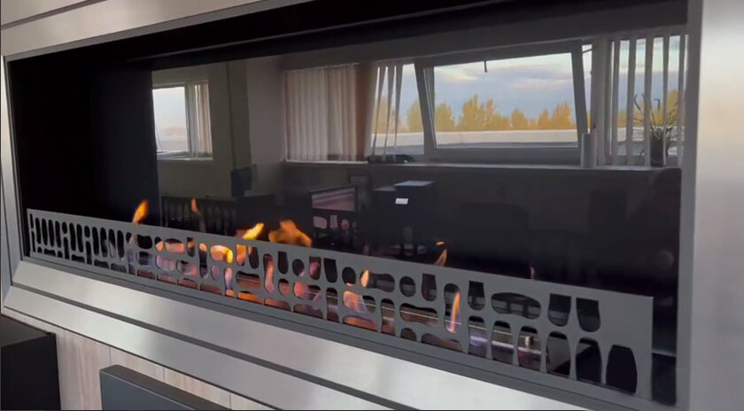 Декоративная пластина "Капли" для биокаминов Zefire(Модель биокамина Sirius 1500, Elliot 1500, Flagman 1300)