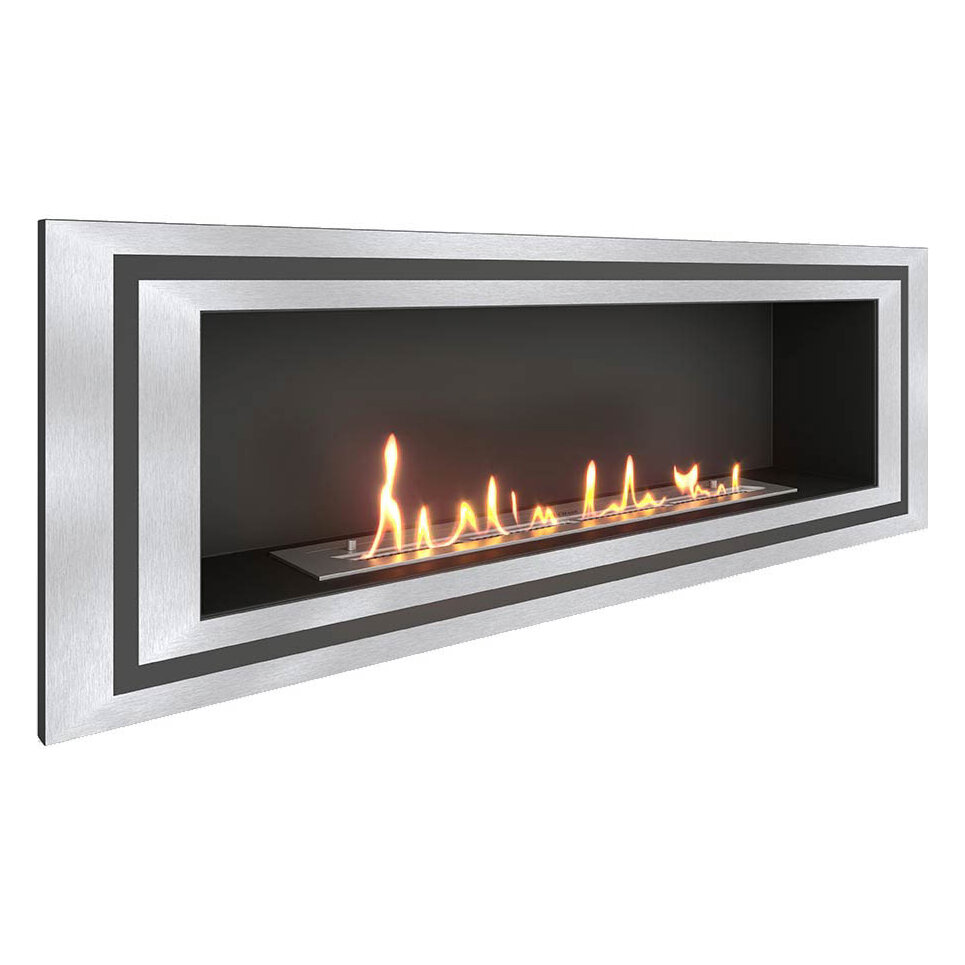 Встраиваемый биокамин SteelHeat LONG-D 1200 Small(Стекло Без стекла, Стемалит Со стемалитом)