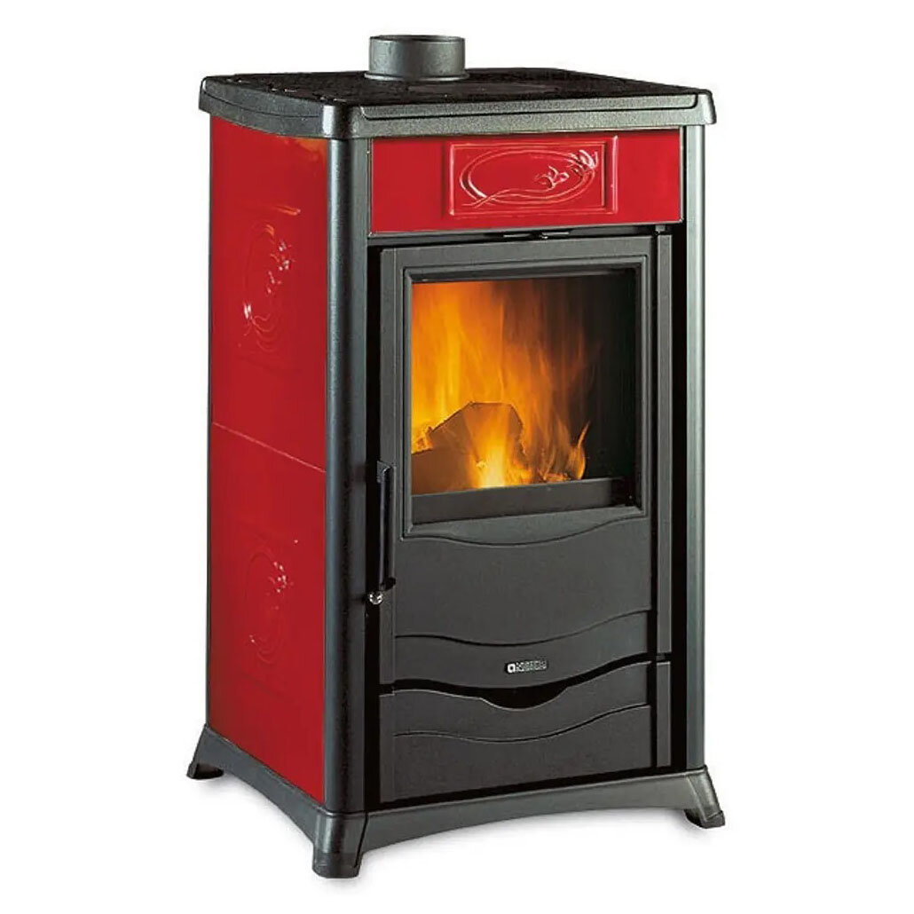 Отопительно-варочная печь La Nordica Rossella Plus(Liberti Bordeaux (Бордовый))