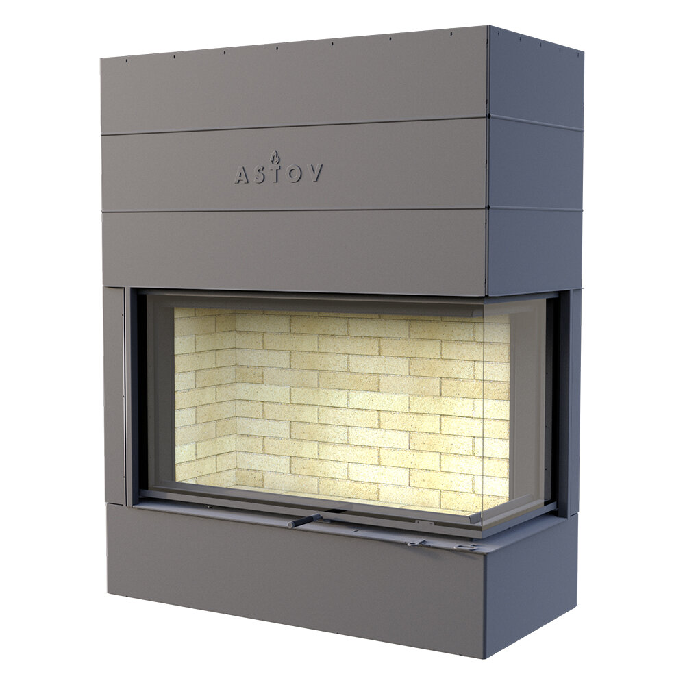 Каминная топка Astov П2С 12570(Расположение L - левая, Футеровка шамот)
