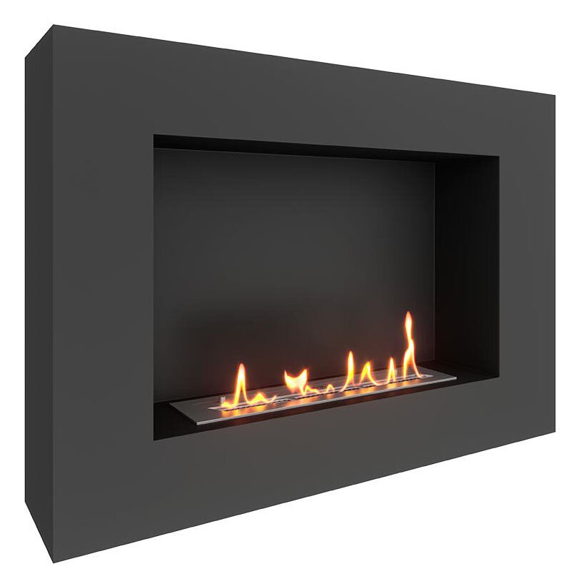 Биокамин SteelHeat WALL GRAND 900(Цвет Черный, Стекло Без стекла, Стемалит Со стемалитом)
