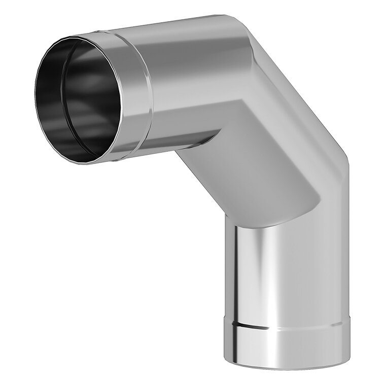 Колено Везувий 90° 3 секции (AISI 430/1,0 мм)(Ø 120 мм)