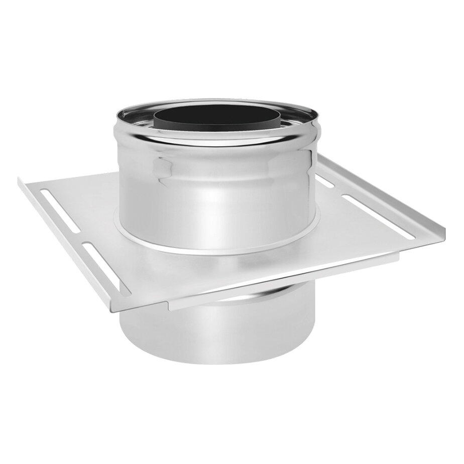 Площадка монтажная Везувий (нержавейка, AISI 430/0,8мм)(Ø 150/250 мм, 350*350 мм)