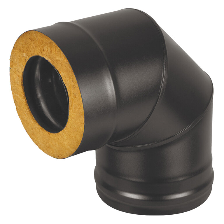 Сэндвич-колено Везувий BLACK (AISI 430/0,8мм) 90°(Ø 120/200 мм)