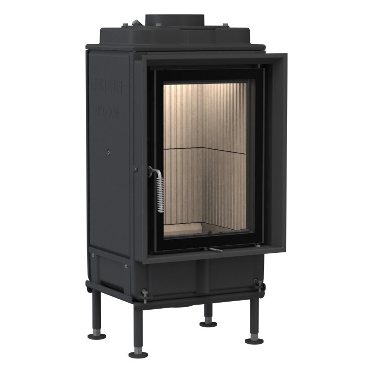 Каминная топка Brunner HKD 2.2 k (плоское стекло) (Монтажная рама, нержавеющая сталь)