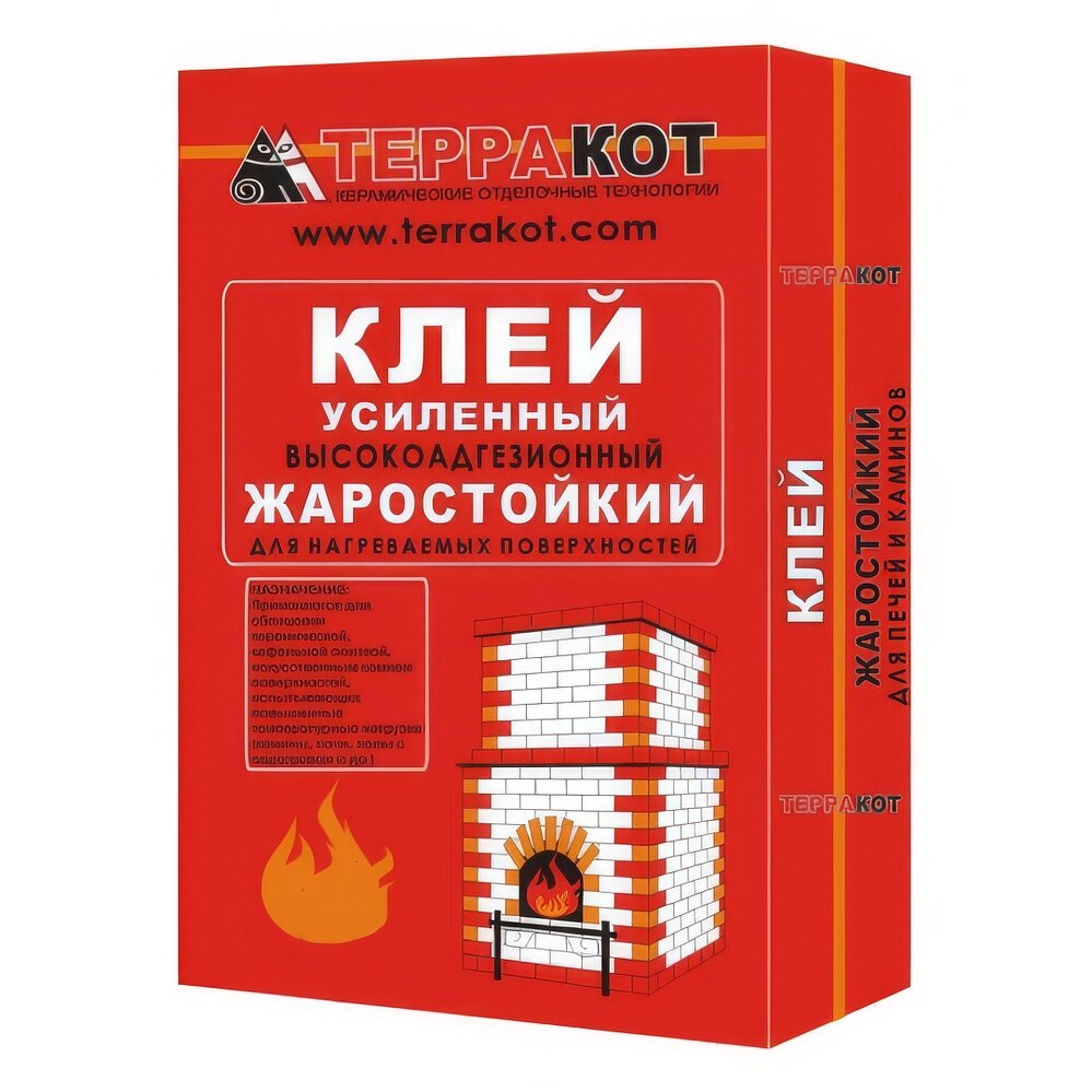 Клей жаростойкий усиленный Терракот(10 кг)