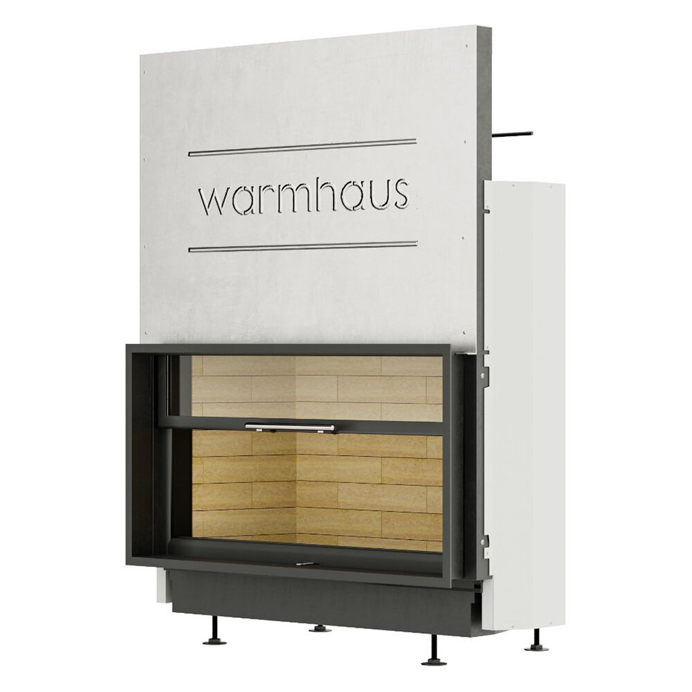 Каминная топка Warmhaus Flat 100/57h(Футеровка - Светлый шамот)