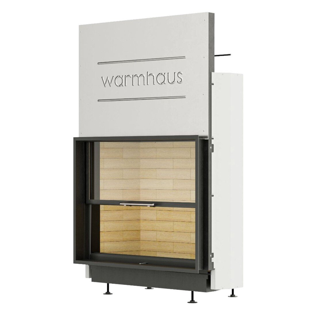 Каминная топка Warmhaus Flat 120/80h(Футеровка - Светлый шамот)