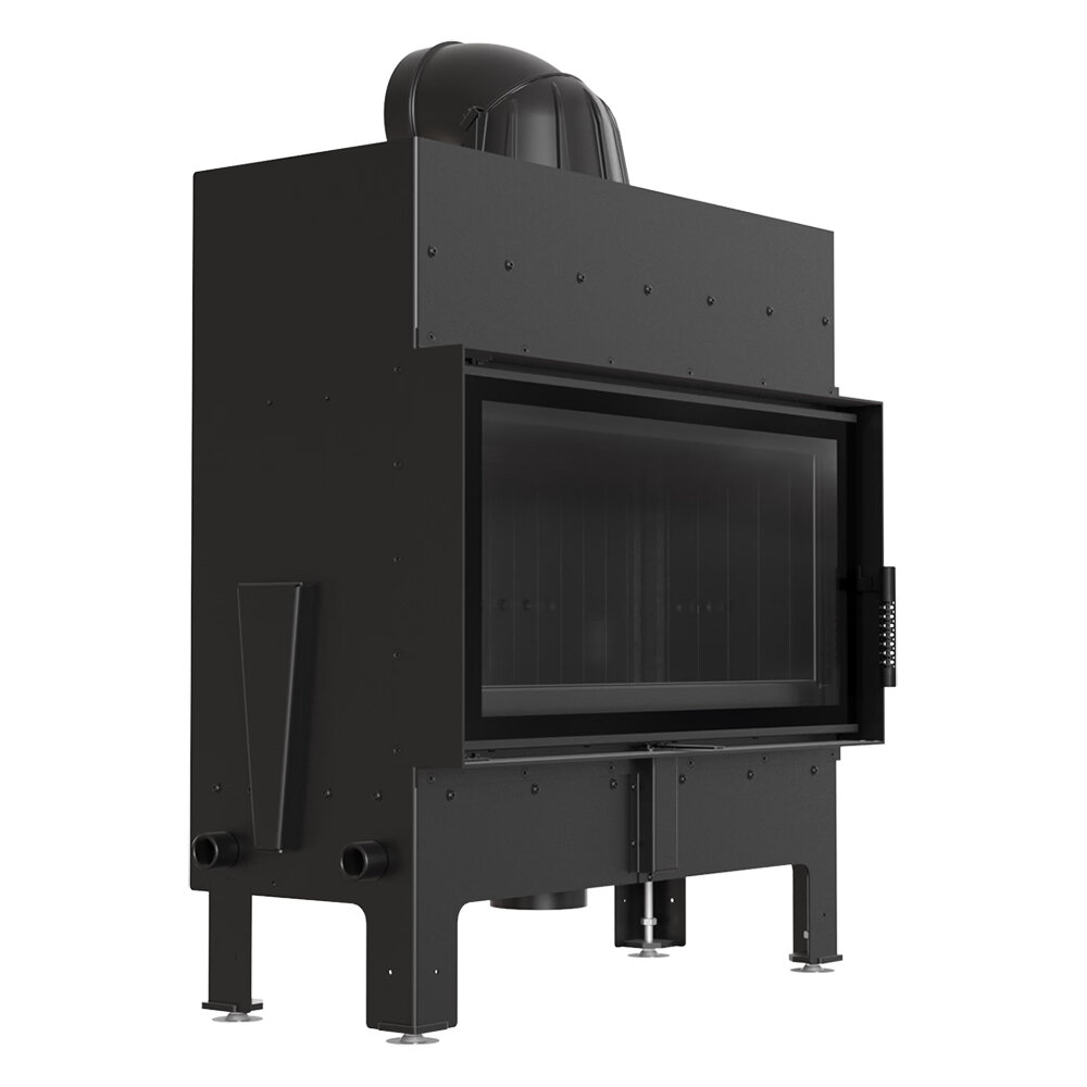 Каминная топка Kratki FLOKI/L(Футеровка Черная, Доводчик С доводчиком)