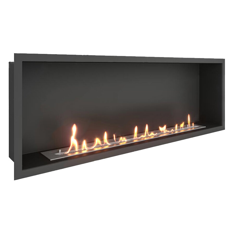 Встраиваемый биокамин SteelHeat LEADER 1300(Стекло с рамкой)