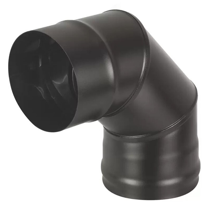Колено Везувий BLACK (AISI 430/1,0мм) 90°(Ø 150 мм)