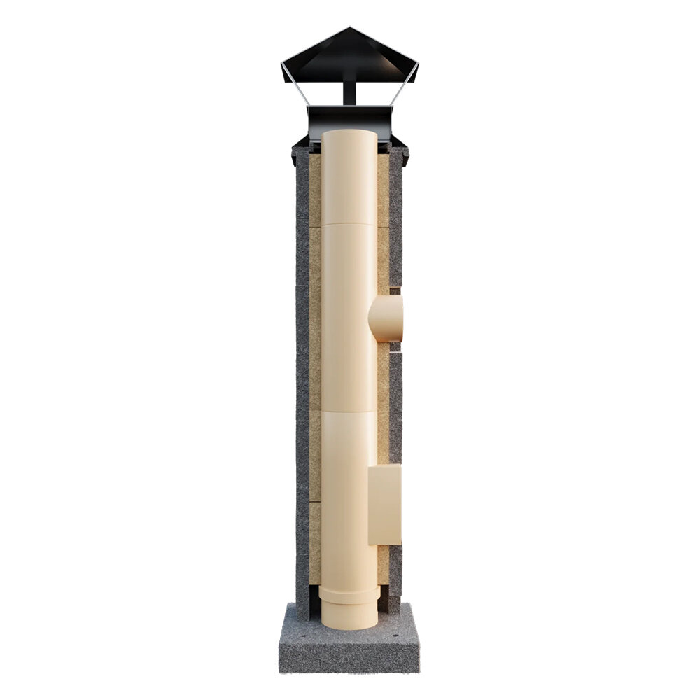 Комплект керамического дымохода КераСтиль Ø 160 мм (Тип 3)(Высота 11 метров)