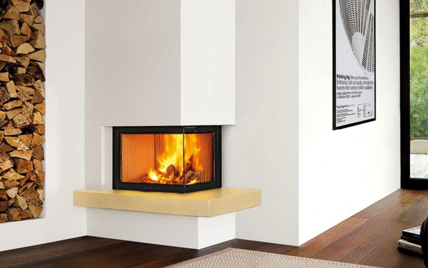 Каминная облицовка Piazzetta BRISTOL(Цвет керамики Terra Cotta, Расположение Слева, Скамья Со скамьей)