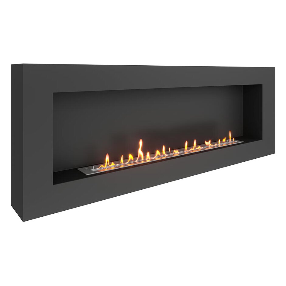 Биокамин SteelHeat WALL GRAND 1800(Цвет Черный, Стекло Без стекла, Стемалит Без стемалита)