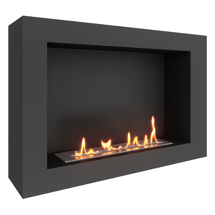Биокамин SteelHeat WALL ONE 800(Цвет Черный, Стекло Без стекла, Стемалит Без стемалита)