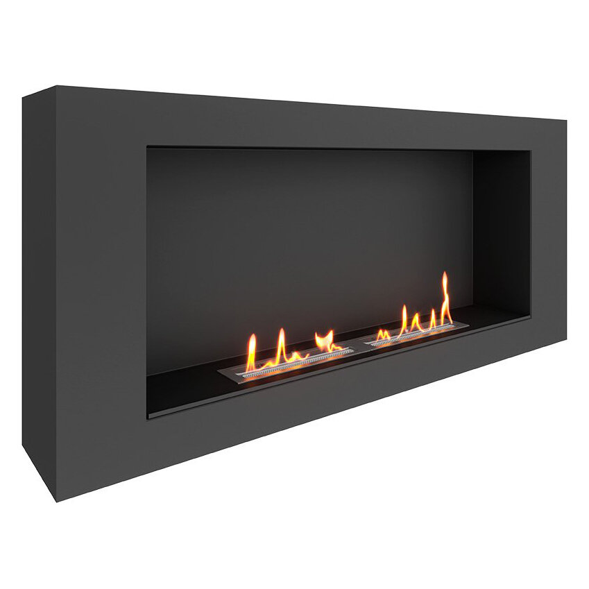Биокамин SteelHeat WALL LONG 1200 LITE(Стекло Со стеклом, Стемалит Со стемалитом)