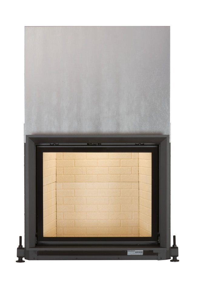 Каминная топка Brunner Stil-Kamin 62/76 (с подъемом)(Чугунный универсальный дымосборник ø 200mm с декоративной черной рамой )