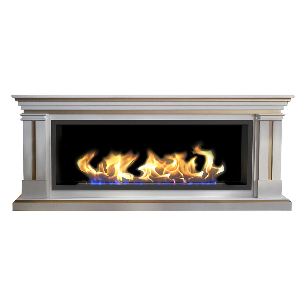 Биокамин ZeFire в линейном портале Марит(Цвет шпона Коньячный дуб)