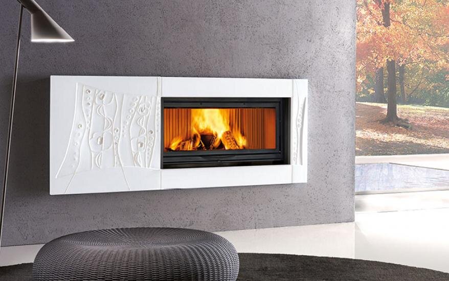 Каминная облицовка Piazzetta SIGNS(Линейка покрытия Basic, Цвет керамики Bianco Grigio)