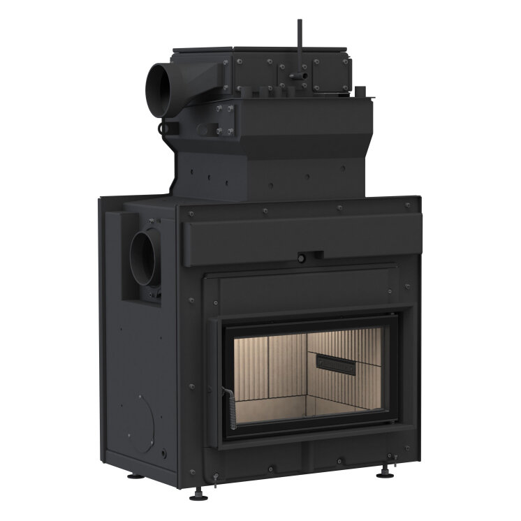 Каминная топка Brunner HKD 7 SK + EAS с шибером(Декоративная рамка, черная)