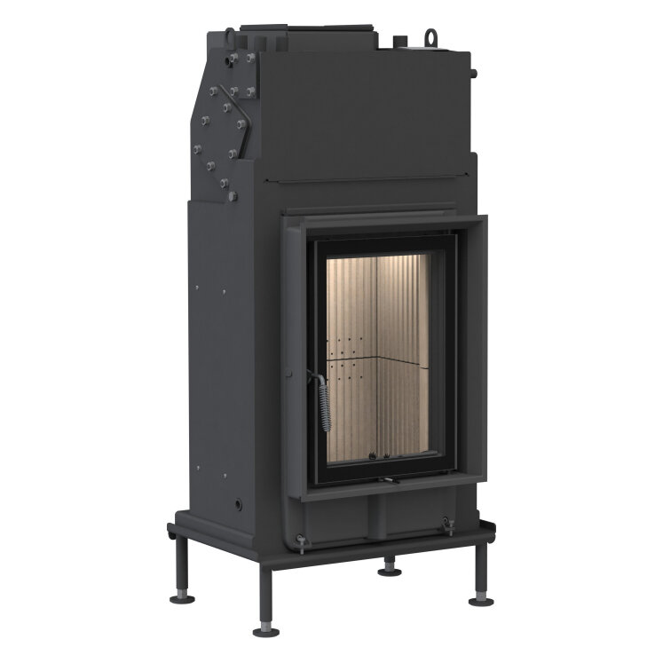 Каминная топка Brunner HKD 2.2 k SK (плоское стекло) (Декоративная рамка, нержавеющая сталь)